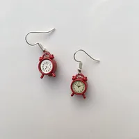 Cute Retro Small Alarm Clock Earrings Ear Clips sku image 2