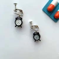 Cute Retro Small Alarm Clock Earrings Ear Clips sku image 1