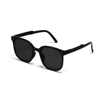 Fashion Round Large Frame Folding Portable Sunglasses Female sku image 2