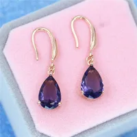 Simple Style Oval Water Droplets Copper Plating Artificial Gemstones Rings Earrings Necklace main image 2