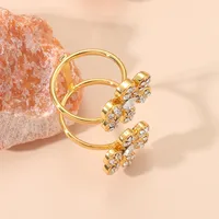 Lady Flower Alloy Diamond No Inlaid Unisex main image 3