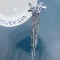Fashion Metal Butterfly Full Drill Long Tassel Hairpin Hair Accessories main image 2