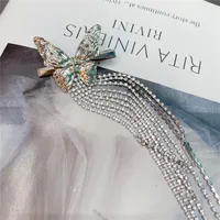 Fashion Metal Butterfly Full Drill Long Tassel Hairpin Hair Accessories main image 4