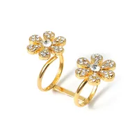 Lady Flower Alloy Diamond No Inlaid Unisex sku image 1