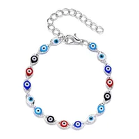 Blue Eye Fashion Flower Crystal Pearl Bead Alloy Bracelet sku image 11
