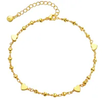 Fashion Heart Stitching Chain Copper 18k Gold-plated Leg Chain main image 2