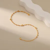Fashion Heart Stitching Chain Copper 18k Gold-plated Leg Chain main image 3