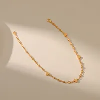 Fashion Heart Stitching Chain Copper 18k Gold-plated Leg Chain main image 4