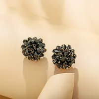 Flower Synthetic Resin No Inlaid Earrings main image 3