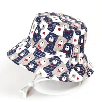 1014 Cotton Thin Baby Hat Spring And Summer Hat Animal Pattern Hat Children Sunscreen Fisherman Hat Men And Women Basin Hat New sku image 3