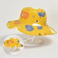 1014 Cotton Thin Baby Hat Spring And Summer Hat Animal Pattern Hat Children Sunscreen Fisherman Hat Men And Women Basin Hat New sku image 9
