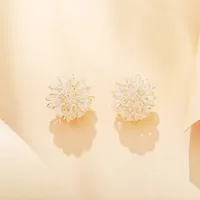 Flower Synthetic Resin No Inlaid Earrings sku image 1