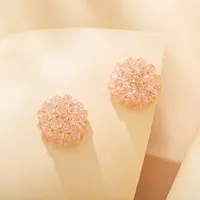 Flower Synthetic Resin No Inlaid Earrings sku image 2