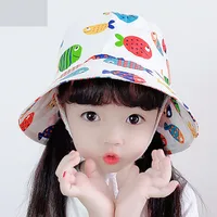 1014 Cotton Thin Baby Hat Spring And Summer Hat Animal Pattern Hat Children Sunscreen Fisherman Hat Men And Women Basin Hat New main image 3
