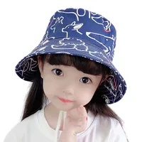 1014 Cotton Thin Baby Hat Spring And Summer Hat Animal Pattern Hat Children Sunscreen Fisherman Hat Men And Women Basin Hat New main image 5