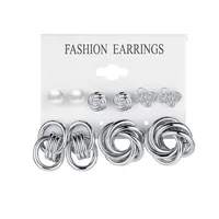 Vintage Style Geometric Alloy Earrings sku image 15