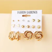 Vintage Style Geometric Alloy Earrings sku image 14