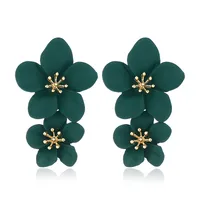 Fashion Double Flower Earrings Nhln143521 sku image 8
