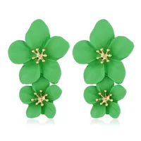 Fashion Double Flower Earrings Nhln143521 sku image 10