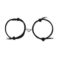 Alloy Heart Magnets Attract Simple Couple Bracelets A Pair Jewelry Wholesale Nihaowholesale sku image 1