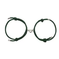 Alloy Heart Magnets Attract Simple Couple Bracelets A Pair Jewelry Wholesale Nihaowholesale sku image 11