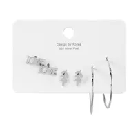 Wholesale Jewelry Fashion Geometric Stainless Steel No Inlaid Gold Plated Rhodium Plated Earrings Ear Studs sku image 2
