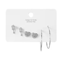 Wholesale Jewelry Fashion Geometric Stainless Steel No Inlaid Gold Plated Rhodium Plated Earrings Ear Studs sku image 1