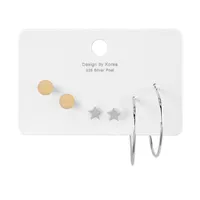 Wholesale Jewelry Fashion Geometric Stainless Steel No Inlaid Gold Plated Rhodium Plated Earrings Ear Studs sku image 4