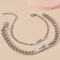 Simple Style Geometric Titanium Steel No Inlaid Bracelets In Bulk sku image 7