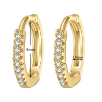 Lady Geometric Zircon Earrings sku image 7