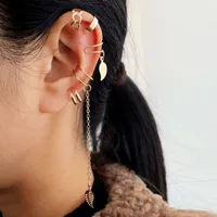 Wholesale Jewelry Vintage Style Letter Alloy Earrings sku image 20