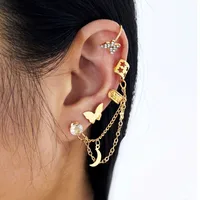 Wholesale Jewelry Vintage Style Letter Alloy Earrings sku image 37