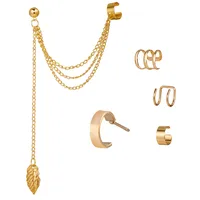 Wholesale Jewelry Vintage Style Letter Alloy Earrings sku image 38