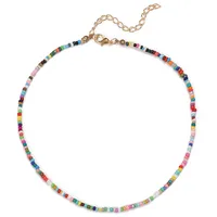 Simple Style Geometric Beaded Inlaid Pearls Women's Necklace sku image 4