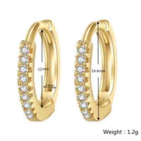 Lady Geometric Zircon Earrings sku image 9