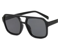 Retro Geometric Resin Polygon Full Frame Women's Sunglasses sku image 2