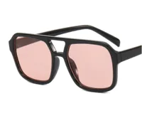 Retro Geometric Resin Polygon Full Frame Women's Sunglasses sku image 5