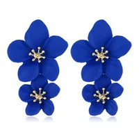 Fashion Double Flower Earrings Nhln143521 sku image 11