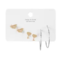 Wholesale Jewelry Fashion Geometric Stainless Steel No Inlaid Gold Plated Rhodium Plated Earrings Ear Studs sku image 5