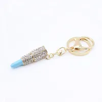 Rhinestone Drip Lipstick Keychain sku image 5