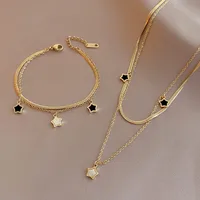Geometric 304 Stainless Steel 18K Gold Plated Acrylic Bracelets In Bulk main image 4