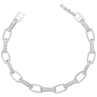 Micro-inlaid Zircon New Cable Chain Bracelet Copper Gold-plated main image 3