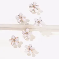Crystal Five-petal Flower Small Clip Hair Bangs main image 2