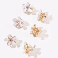 Crystal Five-petal Flower Small Clip Hair Bangs main image 3
