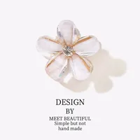 Crystal Five-petal Flower Small Clip Hair Bangs main image 4