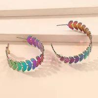 Fashion Leaves Plating Alloy Artificial Gemstones Earrings Ear Studs main image 3