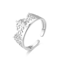 Lady Geometric Titanium Steel Carving sku image 2