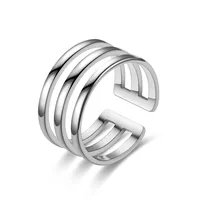 Lady Geometric Titanium Steel Carving sku image 4