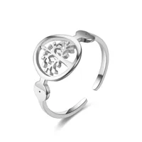 Lady Geometric Titanium Steel Carving sku image 9