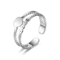 Lady Geometric Titanium Steel Carving sku image 10